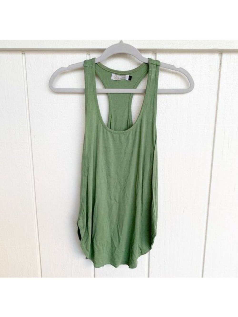 Ava Sky Hawaii Green Scoop Neck Racerback Tank Top Women's Small S